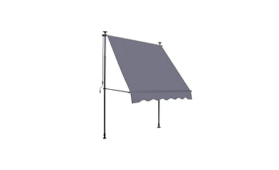 Slickblue Adjustable Non-Screw Outdoor Sun Shade Cover with Uv Protection Patio Door and Window Canopy for Backyard