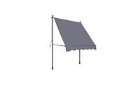 Slickblue Adjustable Non-Screw Outdoor Sun Shade Cover with Uv Protection Patio Door and Window Canopy for Backyard