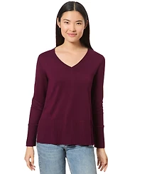 Melissa Paige Women's V-Neck Wide-Hem Wide-Cuff Sweater