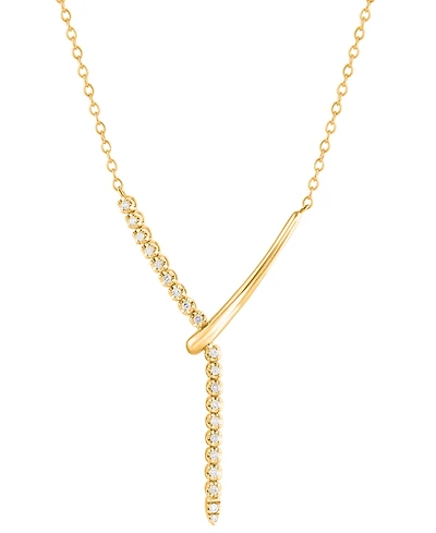 Diamond Vertical Line 18" Lariat Necklace (1/5 ct. t.w.) in 14k Gold