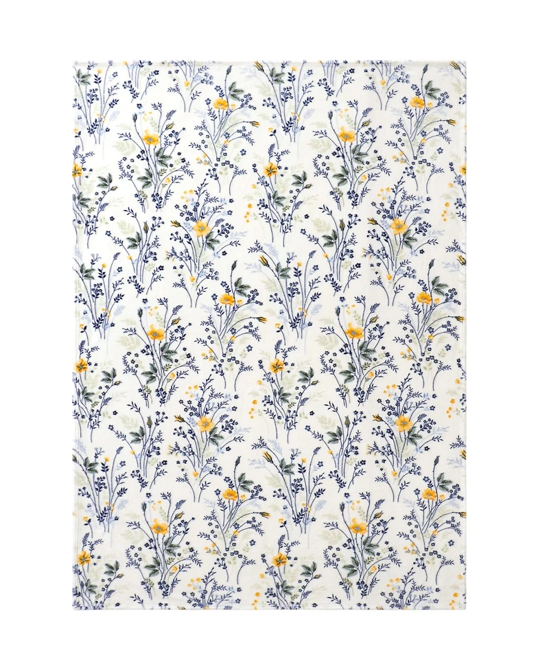 Lucky Brand Wildflower Plush Throw, 50" x 70"