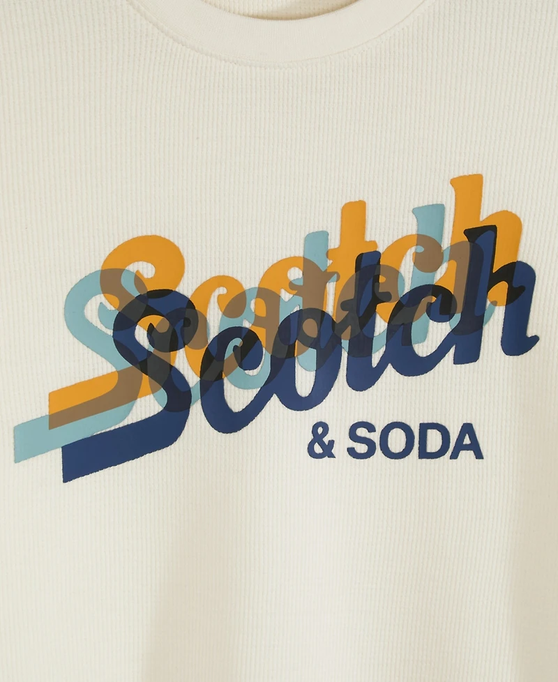 Scotch & Soda Big Boys Long Sleeve Thermal Graphic Tee