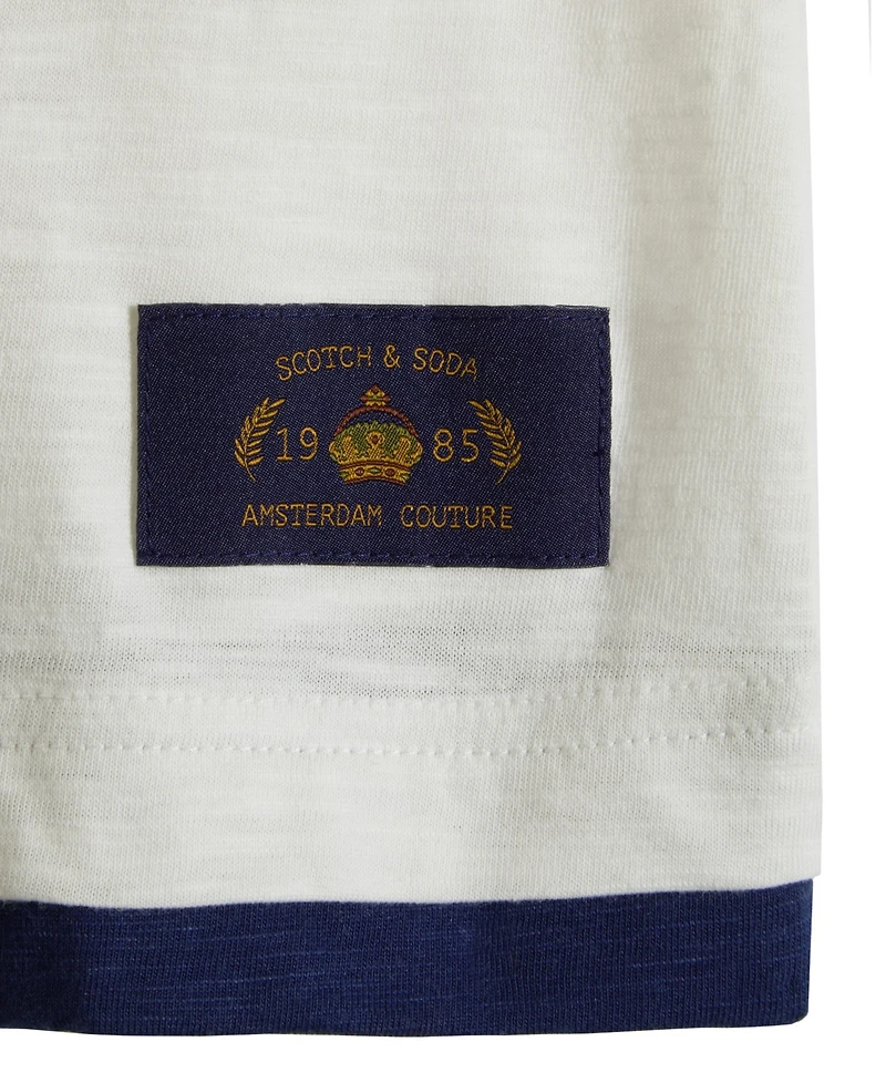 Scotch & Soda Big Boys Slub Jersey Henley T-Shirt
