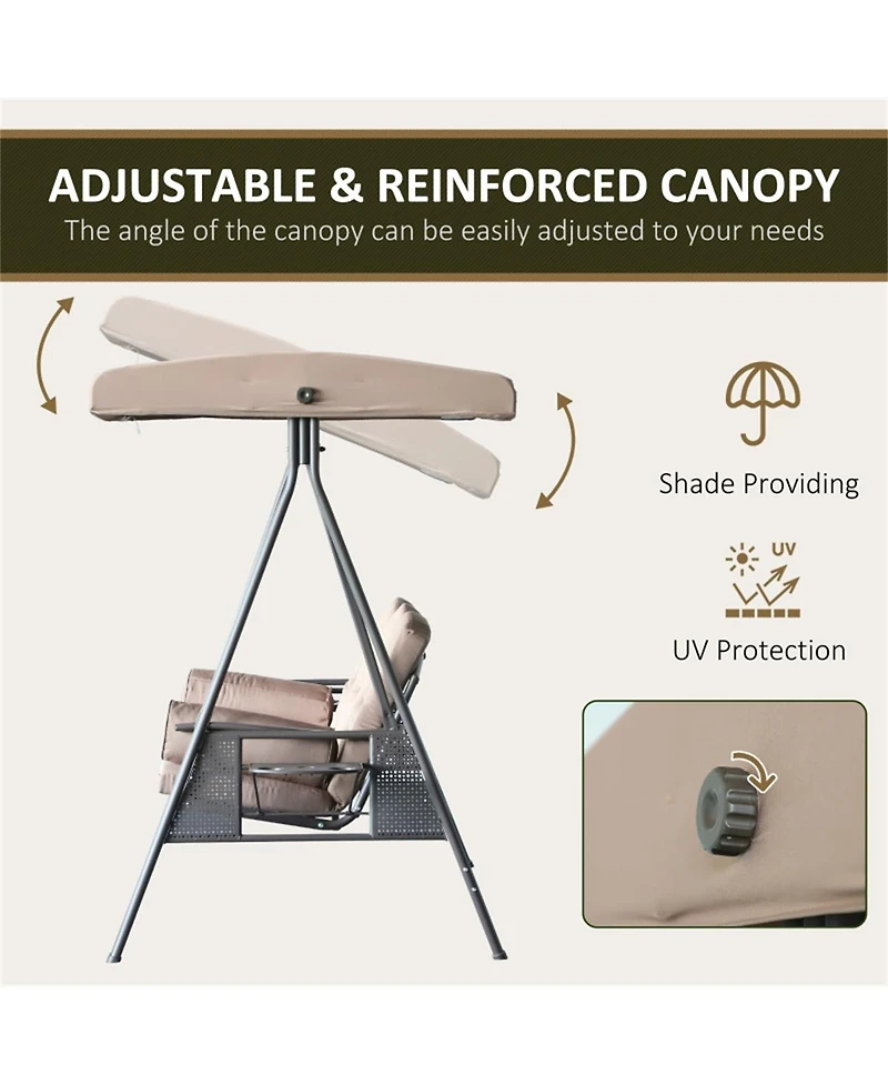 Slickblue Outdoor Patio Swing Chair – Comfortable and Stylish Seating for Relaxation Your Garden or Porch