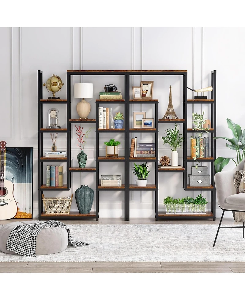 Tribesigns 12-Shelf Display Shelves Book Storage Organizer Set of 2,6-Tier Bookshelf 70.9 inch Tall Bookcase