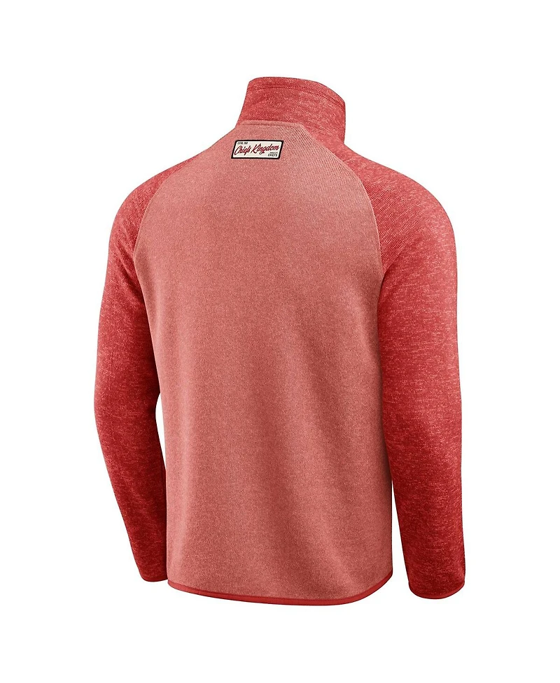 Fanatics Men's Red Kansas City Chiefs Tonal Quarter-Zip Jacket