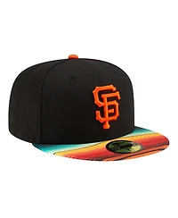 New Era Men's Black San Francisco Giants Turn Back The Clock 59FIFTY Fitted Hat