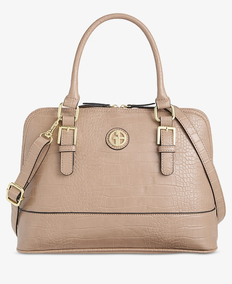 Giani Bernini Croc Dome Medium Satchel, Exclusively at Macy's