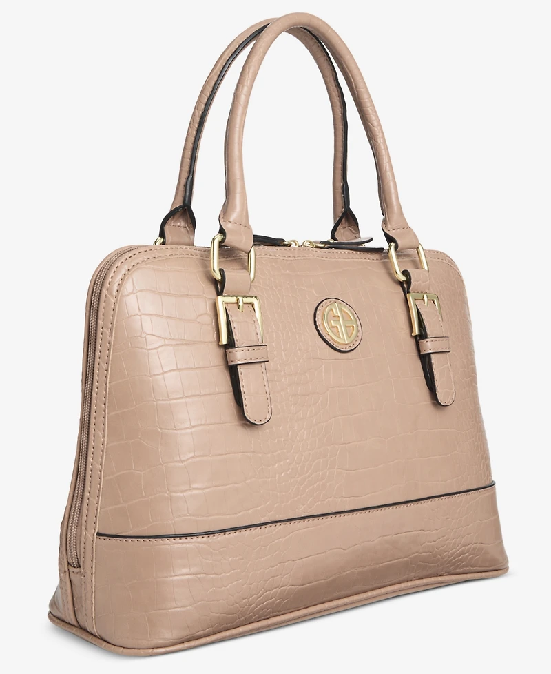 Giani Bernini Croc Dome Medium Satchel, Exclusively at Macy's