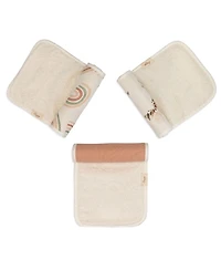 Crane Baby Parker Burp Cloth Rainbow/Butterfly 3-Piece Set