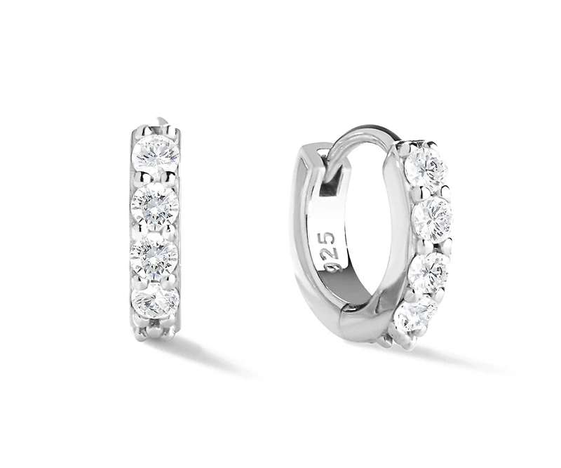 Ana Luisa Huggie Hoop Earrings - Suzanne Silver