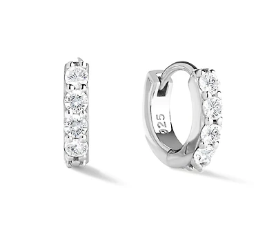 Ana Luisa Huggie Hoop Earrings - Suzanne Silver