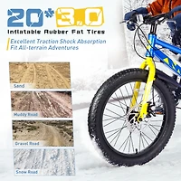 Streamdale Kids' Fat Tire Mountain Bike with Dual-Disc Brakes