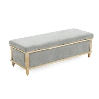 Streamdale Gray Storage Ottoman