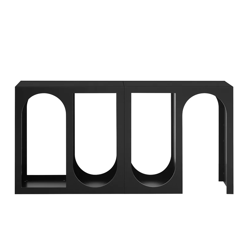 Streamdale Modular Entryway Console Table with Curved and Rectangular Design