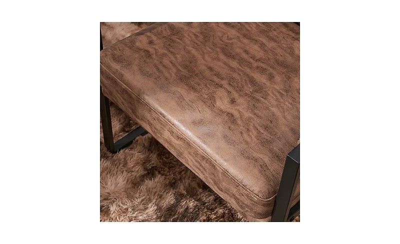 Slickblue Light Brown Technology Fabric Indoor Leisure Chair - Single Iron Frame Chair for Stylish Comfort and Relaxation