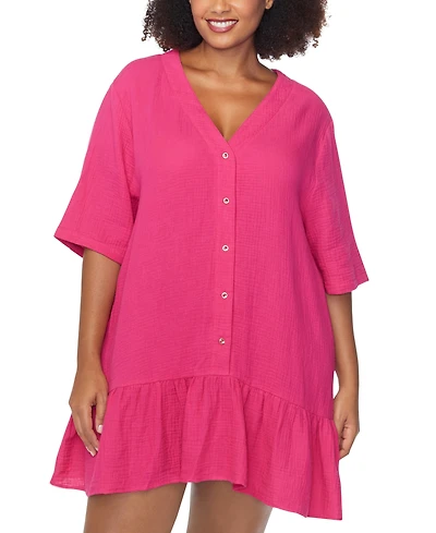 Raisins Curve Trendy Plus Size Sol Cotton Cover-Up