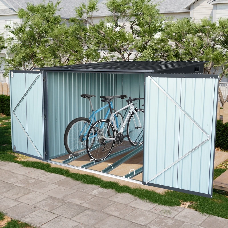 Streamdale Outdoor Steel Bike Shed (Black)