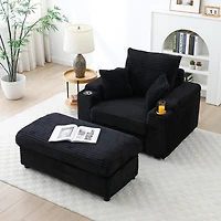 Streamdale Oversized Accent Chair with Ottoman