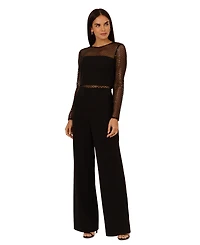 Adrianna Women's Sequin-Mesh Wide-Leg Jumpsuit