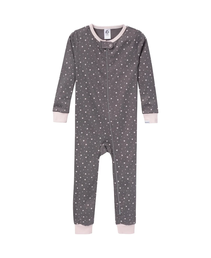 Baby Girls' Snug Fit Footless Pajamas, 3-Pack