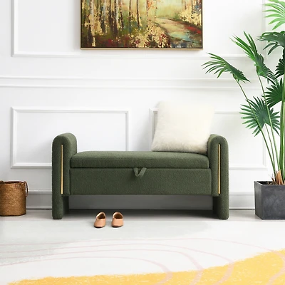 Streamdale Modern Teddy Bench Arms, Storage, Footstool, Vanity