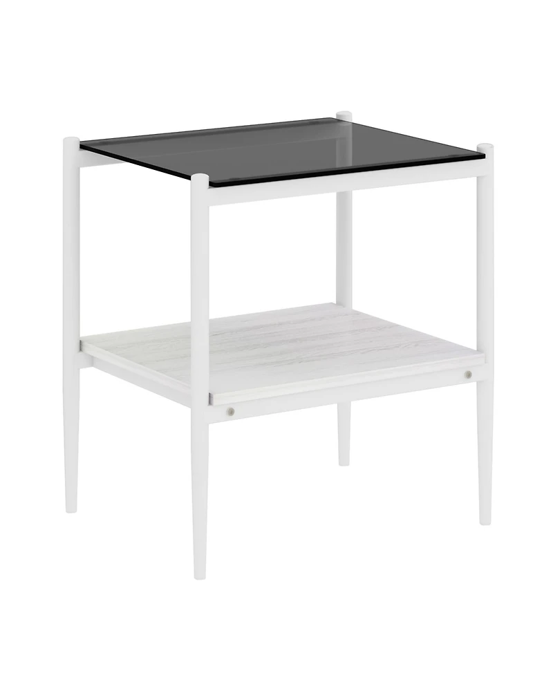 Coffee Table and End tables Set of 3, Tempered Glass Table with Mdf layer, Modern Tables for Living Room