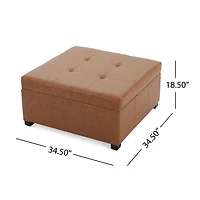 Streamdale Carlsbad Pu Storage Ottoman