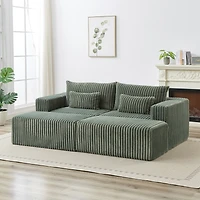 Streamdale Oversized Plush Sectional Lounge, Removable Footstools