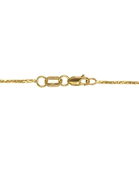 14k Gold Necklace, 16" Diamond Cut Wheat Chain (9/10mm)