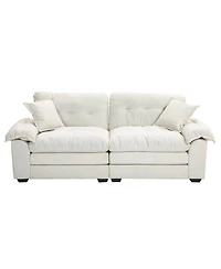 Streamdale Beige Chenille Recliner Loveseat