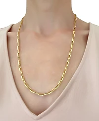 Paperclip Link 24" Chain Necklace in 14k Gold