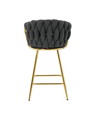 Streamdale Gold-Legged Bar Chair (Set of 2)