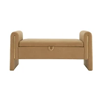 Streamdale Modern Teddy End Bench with Arms & Storage