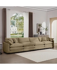 Streamdale Furniture Corduroy Sofa, Modern Upholstered 4 Seater Corduroy Fabric Sofa, Office Living Room Apartment Comfortable Sofa, Easy to Assemble