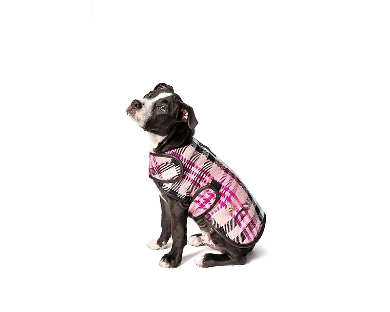 Chilly Dog M Pink Plaid Coat
