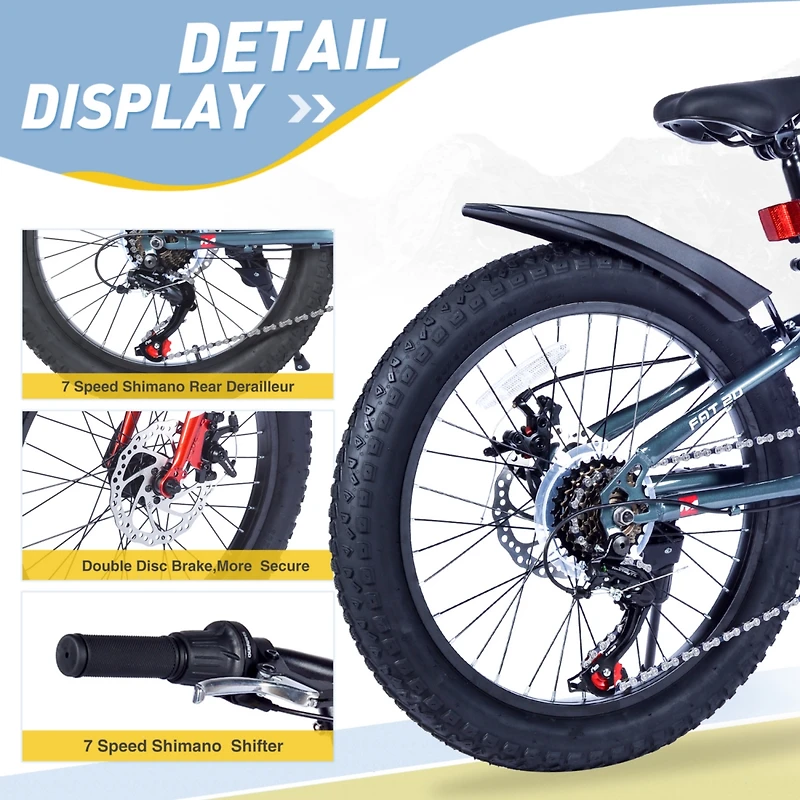Streamdale Mountain Bike for Girls and Boys Mountain 24 inch shimano 7-Speed bike