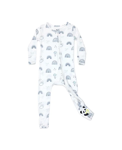 Bellabu Bear Baby Boys or Girls Grey Rainbows Convertible Footie