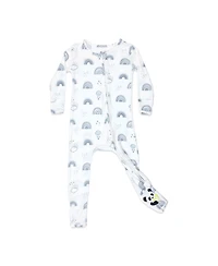 Bellabu Bear Baby Boys or Girls Grey Rainbows Convertible Footie