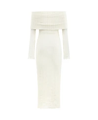 Nocturne Women's Off the Shoulder Layered Design Dress