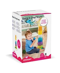 Edushape Toddler Stack and Ball Drop Transparent Ball Tower