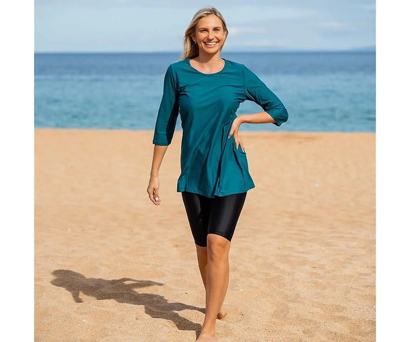 Calypsa Women's Long Bike Swim Shorts