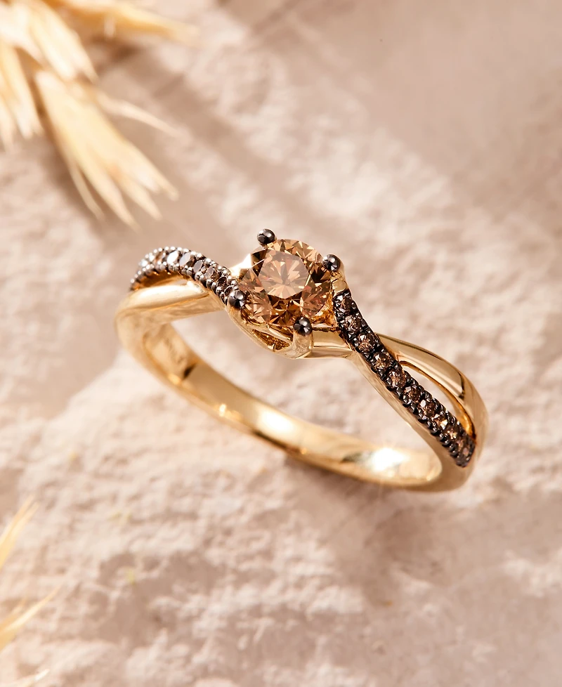 Le Vian Chocolatier Chocolate Diamond Ring (5/8 ct. t.w.) in 14k Honey Gold