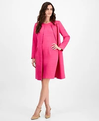 Le Suit Women's Jewel-Neck Topper & Empire-Seam Midi Dress Set