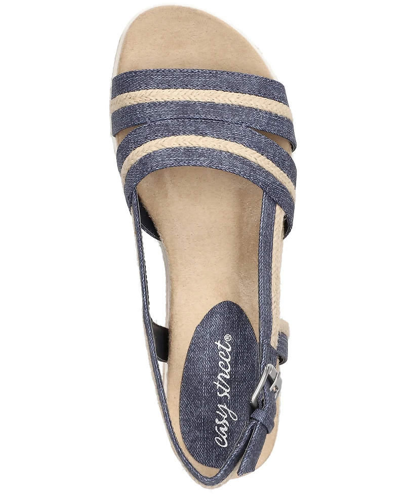 Easy Street Women's Mel Wedge Heel Sandals