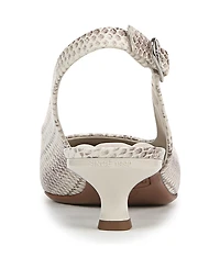 Franco Sarto Women's Marlow Pointed Toe Slingback Kitten Heel Pumps