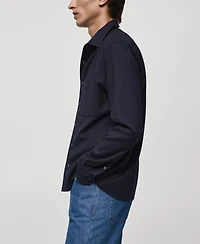 Mango Men's Regular-Fit Wool Shirt