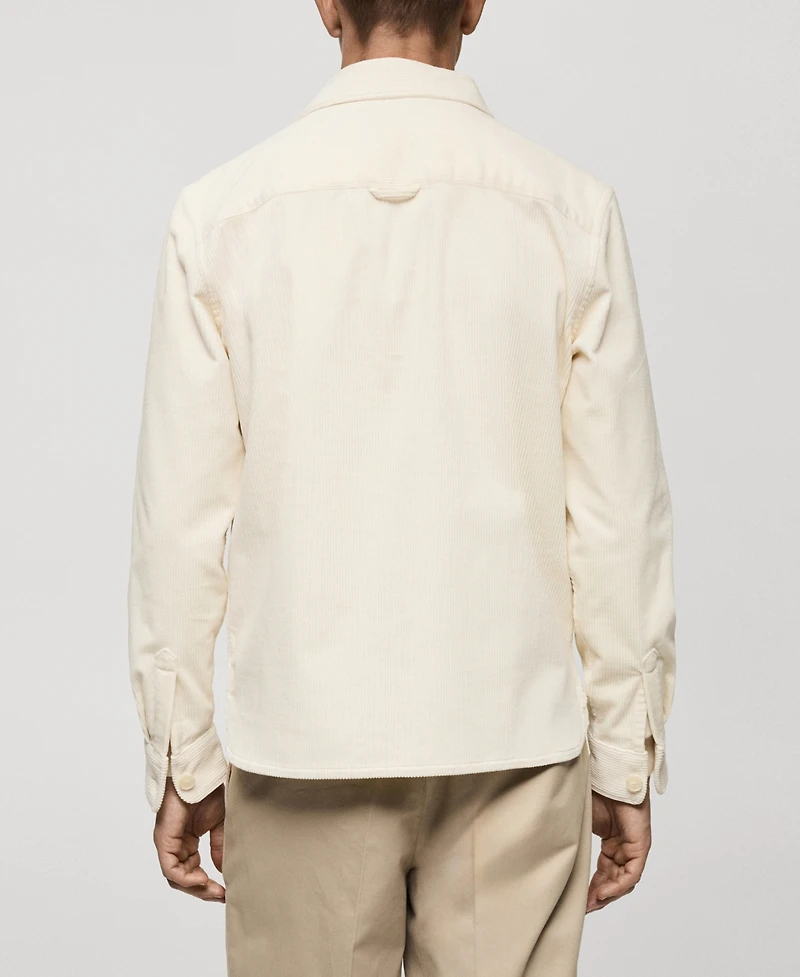 Mango Men's Corduroy Pockets Overshirt