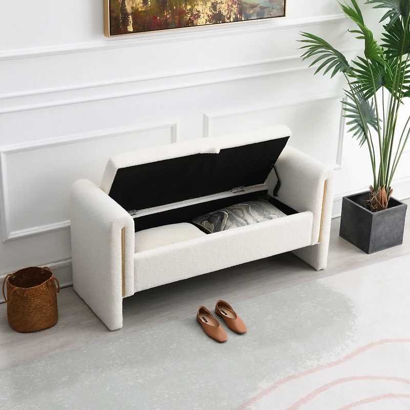 Streamdale Teddy Bed Bench with Storage and Arms