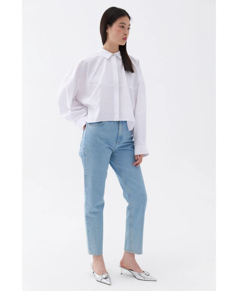 Nocturne Women's Oversized Button-Up Shirt